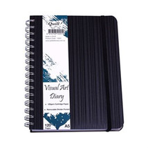Quill A5 Premium Visual Art Diary with Pocket 120pg (Black) - £26.77 GBP