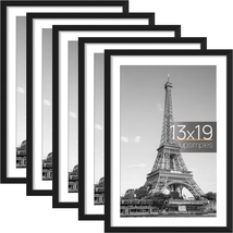 Upsimples 13X19 Picture Frame Set of 5, Display Pictures 11X17 with Mat or 13X19 - £44.22 GBP