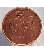 Step 2 Copper Twelve Step Medallion AA NA Recovery 12 Steps Serenity Pra... - $105.74 MXN