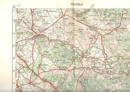 1957 Original Military Topographic Map Vrhnika Sezana Slovenia Yugoslavia Italy - £40.52 GBP