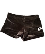 Black Velvet GK Gymnastics Shorts C/M Nylon &amp; Spandex Youth Size - $363.42 MXN
