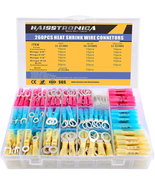 260PCS Heat Shrink Wire Connectors Kit Marine Grade Waterproof Crimp Ter... - $595.80 MXN