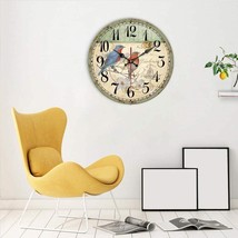 European Creative Wall Clock Wooden Living Room Quartz - £49.44 GBP