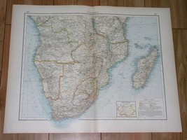 1898 Antique Map Of South Africa Boer Republics Namibia Madagascar Tanzania - £19.85 GBP