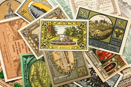 1920&#39;s Germany Coin of Necessity Coin 25pc City Views - Lenzen, Schwaan,... - $1,920.96 MXN