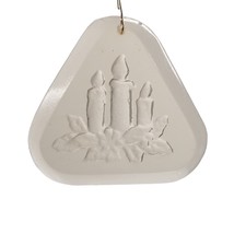 Vintage Christmas Ornament Clear Acrylic Plastic Tree Hanging Holiday Candles - £8.74 GBP