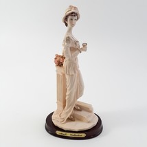 Marlo Collection by Artmark Lady Figurine Cup in hand Standing on Step - £6.29 GBP