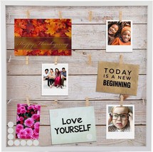 Houseables Picture Frame Collages, Magnetic Picture Boards , 20” x 20”, Rustic - £26.72 GBP