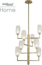 Pendant Light KALCO JUNE Casual Luxury 8-Light Winter Brass Frosted 3000K Bulb - £7,412.41 GBP