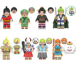 8Pcs One Piece Minifigure Wanokuni Style Luffy Zoro Sanji Nami Yamato Mi... - £26.90 GBP