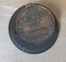 Vintage Brass Badger Meter the Lambert Cover M.F.D. by Thomson Meter Com... - £23.25 GBP