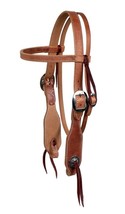 Horse Amish  Western  USA Hermann Oak Leather Headstall 975H325 - $81.17