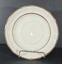 Hearthside CUMBERLAND MAYBLOSSOM SAUCER Brown Stoneware Japan 6&quot; - $3.79