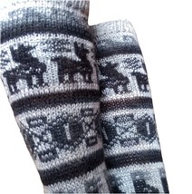 High calf Men&#39;s Alpaca Wool Socks. Size: 10-12. Natural thick knitt socks. - £8.25 GBP
