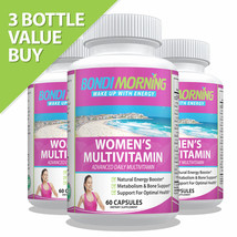 Womens Daily Multivitamin Capsules For Optimal Health &amp; Energy, 60 Caps x 3 - £44.93 GBP