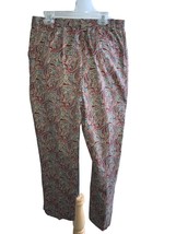 Liz Claiborne Ladies Cathren Ankle Length Paisley Multi Colored Pants 10 - £18.23 GBP
