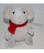 Starbucks Coffee 2010 Huxley Mouse Writer 6" Plush Red Scarf Soft Toy St... - $10.40