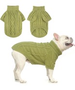 Green Small Medium Sweater Dog Turtleneck Cold Weather Cable Knitwear Th... - $19.00 CAD