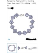 Tantelizing Tanzanite, Platinum over Sterling Silver Bracelet 7.50 in - $499.00