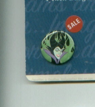 6 Disney Pinback Buttons MALEFICENT/Snow White/MICKEY MOUSE/Monsters Inc/JAQ ++ - $14.00