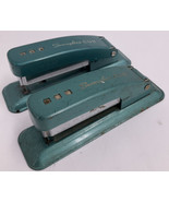 Vintage Stapler Swingline CUB Green deco green vtg mcm Made in USA Lot o... - £31.81 GBP