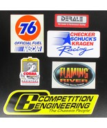 Lot Of 6 Modern And Vintage Hot Rod Stickers Automotive Racing 76 NASCAR... - $19.78