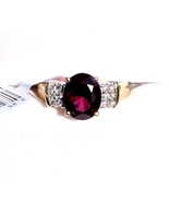 Well Made 2.85ctw Precious Garnet Stones-Genuine Diamonds(12/.15ct.&quot;H&quot; S... - £250.10 GBP