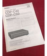 Sony CDP-C40 CDP-C50 CD Player Instruction Manual Original - $8.86