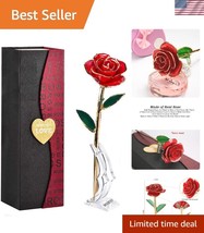 Eternal Love 24K Gold Dipped Rose with Elegant Gift Box - Ideal for Any ... - $840.68 MXN