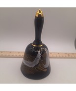 Shibata Bell Cranes Porcelain Japan Gold Trim Black White 5 1/2” Tall 04... - $27.16 CAD