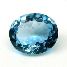 Certified 7.97Ct Natural Blue Topaz Oval Faceted Clear Gemstone - £20.95 GBP