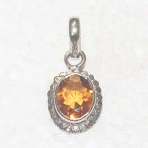 Exclusive Natural Golden Topaz Gemstone Pendant, Birthstone Pendant, Handmade Je - £28.84 GBP