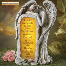 Solar Crying Angel Memorial Garden Stone Statue Grave Cemetery Beloved D... - £25.87 GBP