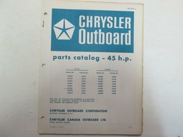 1973 Chrysler Hors-Bord 45 HP Parties Catalogue Manuel Usine OEM Ob 1692-1 - £7.81 GBP
