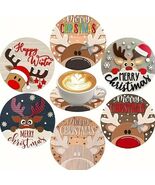 Set of 6 Wooden Christmas Coasters | Heat Resistant - $145.45 MXN