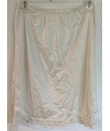 Vintage Womens M Vanity Fair Ivory/Off-White Nylon 21&quot; Long Skirt Half Slip - $349.79 MXN
