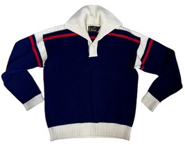 70s Pullover Sweater Colorblock Fargo Vintage Mens 1970s L - $68.31