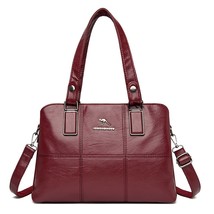 Large Capacity Ladies Casual Tote Bag Pu Leather Shoulder Crossbody Sac for Wome - £52.46 GBP