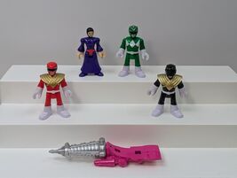Imaginext Power Rangers Lot Figures Rita Repulsa Red Green Black Dino ta... - $16.82