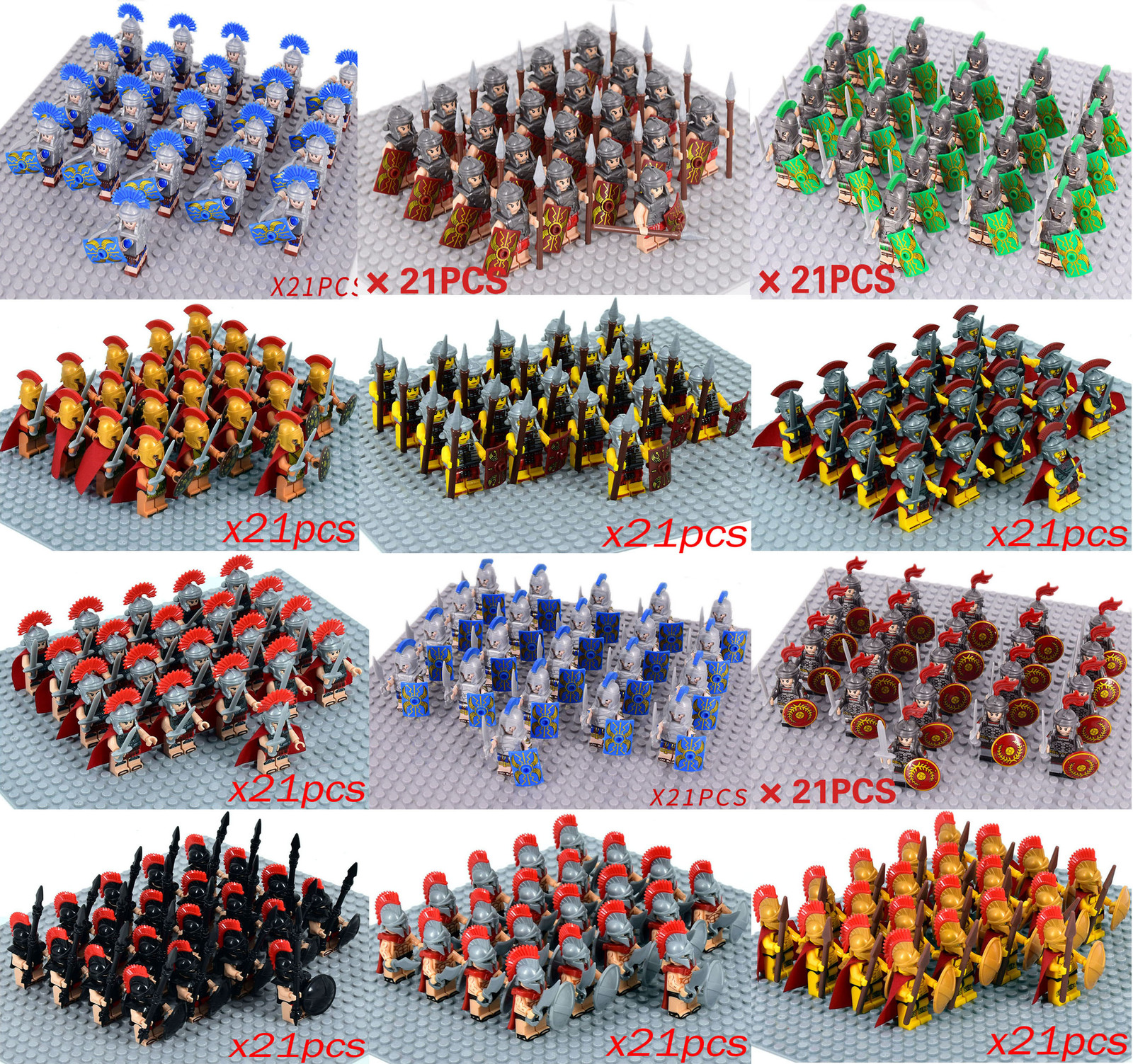 294pcs Ancient Roman Soldiers &amp; Spartan Warriors Collectible Minifigure ... - $24.68+