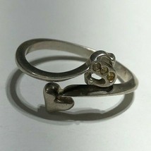 Avon &#39;S&#39; Initial &amp; Heart Adjustable Ring Sterling Silver .925  - £23.80 GBP