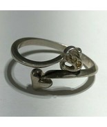 Avon &#39;S&#39; Initial &amp; Heart Adjustable Ring Sterling Silver .925  - $29.69