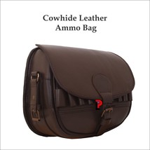 Cow Hide Leather Shotgun 120 Cartridges Holder Hunting Speed Bag Ammo Holster - £36.61 GBP