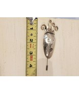 Whimsical Handcrafted Brooch Pin Face Made From Spoon and Fork - £8.03 GBP