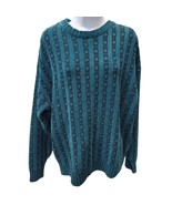 Vtg Chereskin Womens L Oversized Knit Sweater Pullover Long Sleeve Green... - $33.24