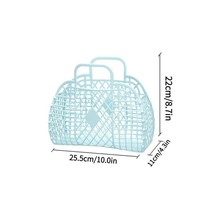 Bath Basket Portable Shower Basket Bathroom Organizer Desktop Folding Ba... - £8.36 GBP