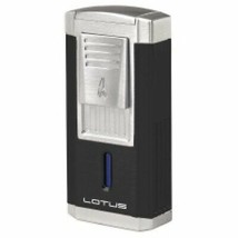 Lotus Lighter - Duke L60 Triple Flame With Cutter Black &amp; Chrome - L6010 - $61.74