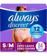 Always Discreet Adult Incontinence Underwear for Women  84Count  S/M - £47.74 GBP
