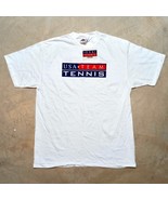 NWT Vintage USTA Tennis USA Team White Single Stitch T-shirt - Size XL - $570.23 MXN