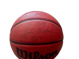 SIGNED Inscribed John Wooden Basketball NCAA Reaction Game Ball UCLA image 5